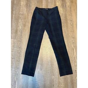 J‎ Jill Premium Bi Stretch Green Blue Plaid Pants 2